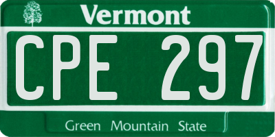 VT license plate CPE297
