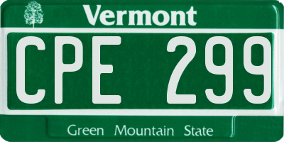 VT license plate CPE299