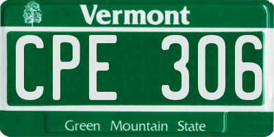 VT license plate CPE306
