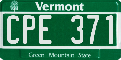 VT license plate CPE371