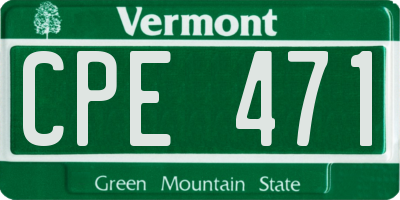 VT license plate CPE471