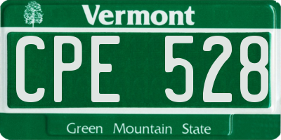VT license plate CPE528