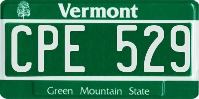 VT license plate CPE529