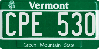 VT license plate CPE530