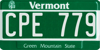 VT license plate CPE779