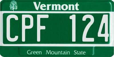 VT license plate CPF124