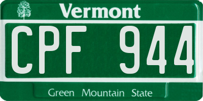 VT license plate CPF944