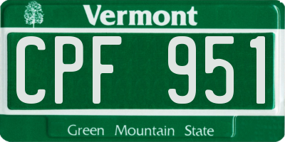 VT license plate CPF951