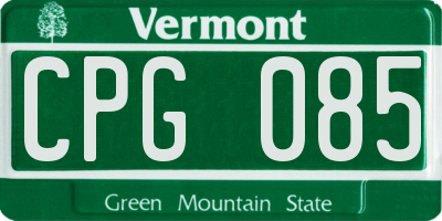 VT license plate CPG085