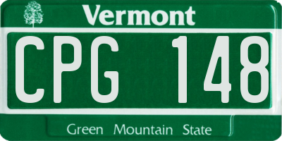 VT license plate CPG148