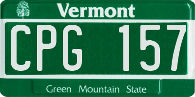 VT license plate CPG157