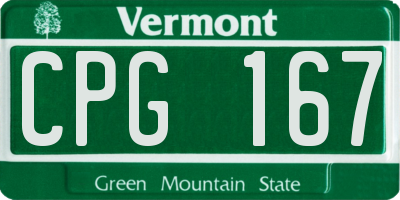 VT license plate CPG167