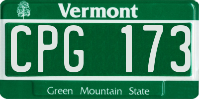 VT license plate CPG173