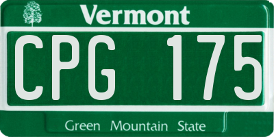 VT license plate CPG175