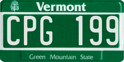 VT license plate CPG199