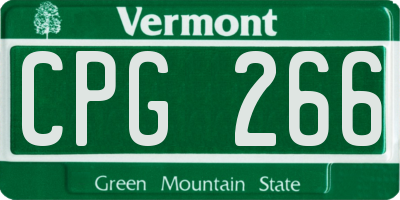 VT license plate CPG266