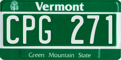 VT license plate CPG271