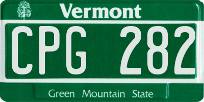 VT license plate CPG282