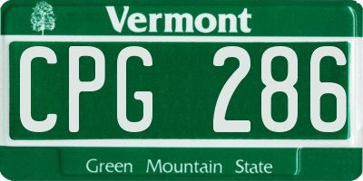 VT license plate CPG286