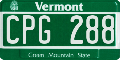 VT license plate CPG288