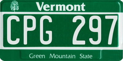 VT license plate CPG297