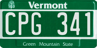 VT license plate CPG341
