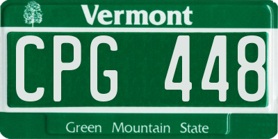 VT license plate CPG448