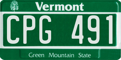 VT license plate CPG491