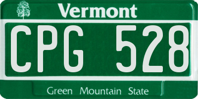 VT license plate CPG528