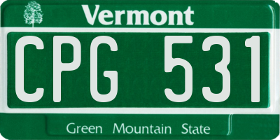 VT license plate CPG531
