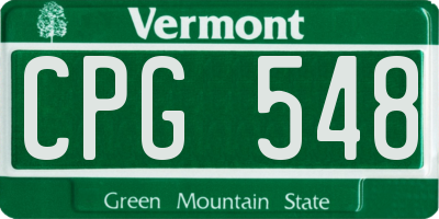 VT license plate CPG548