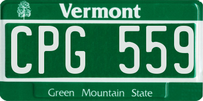 VT license plate CPG559