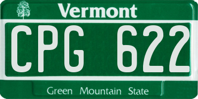VT license plate CPG622