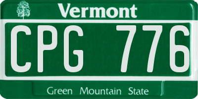 VT license plate CPG776