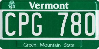 VT license plate CPG780