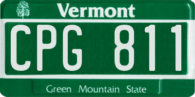 VT license plate CPG811