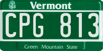 VT license plate CPG813