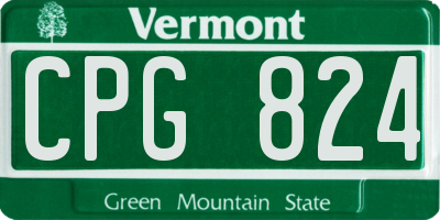 VT license plate CPG824