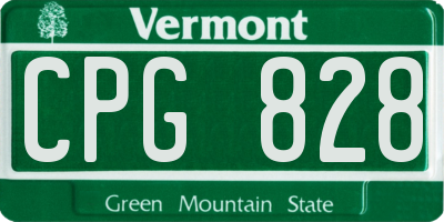 VT license plate CPG828