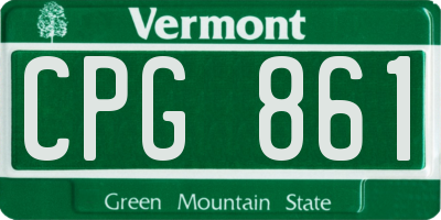 VT license plate CPG861