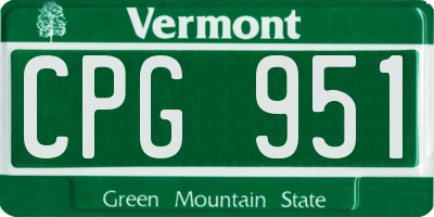 VT license plate CPG951