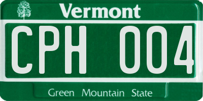 VT license plate CPH004