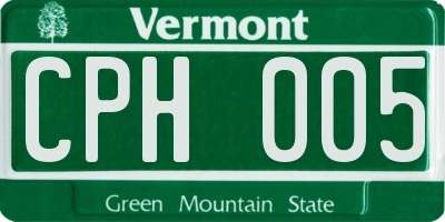 VT license plate CPH005