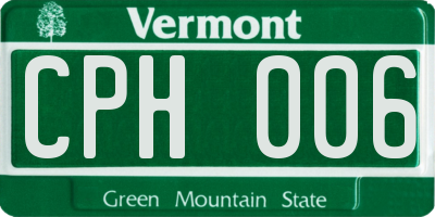 VT license plate CPH006