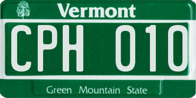 VT license plate CPH010