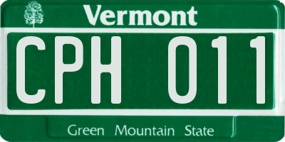 VT license plate CPH011