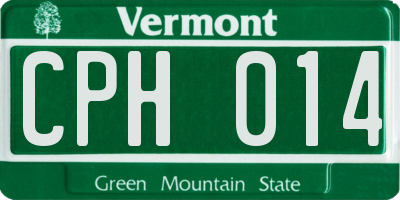 VT license plate CPH014