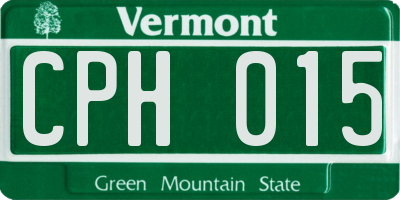 VT license plate CPH015