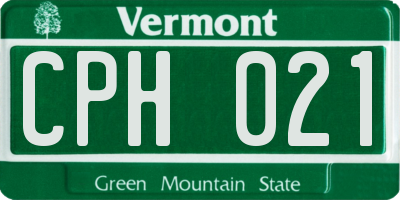 VT license plate CPH021