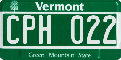VT license plate CPH022